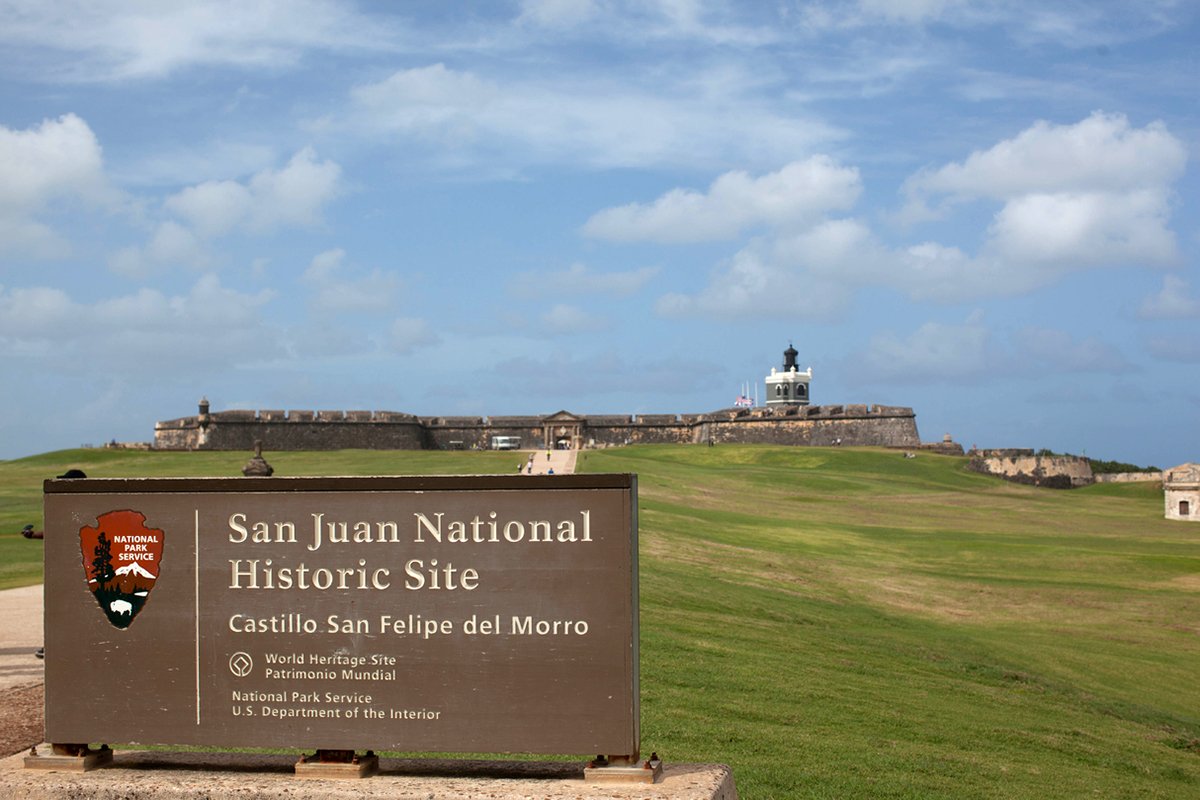 View of the San Juan National Historic Site's entrance.
