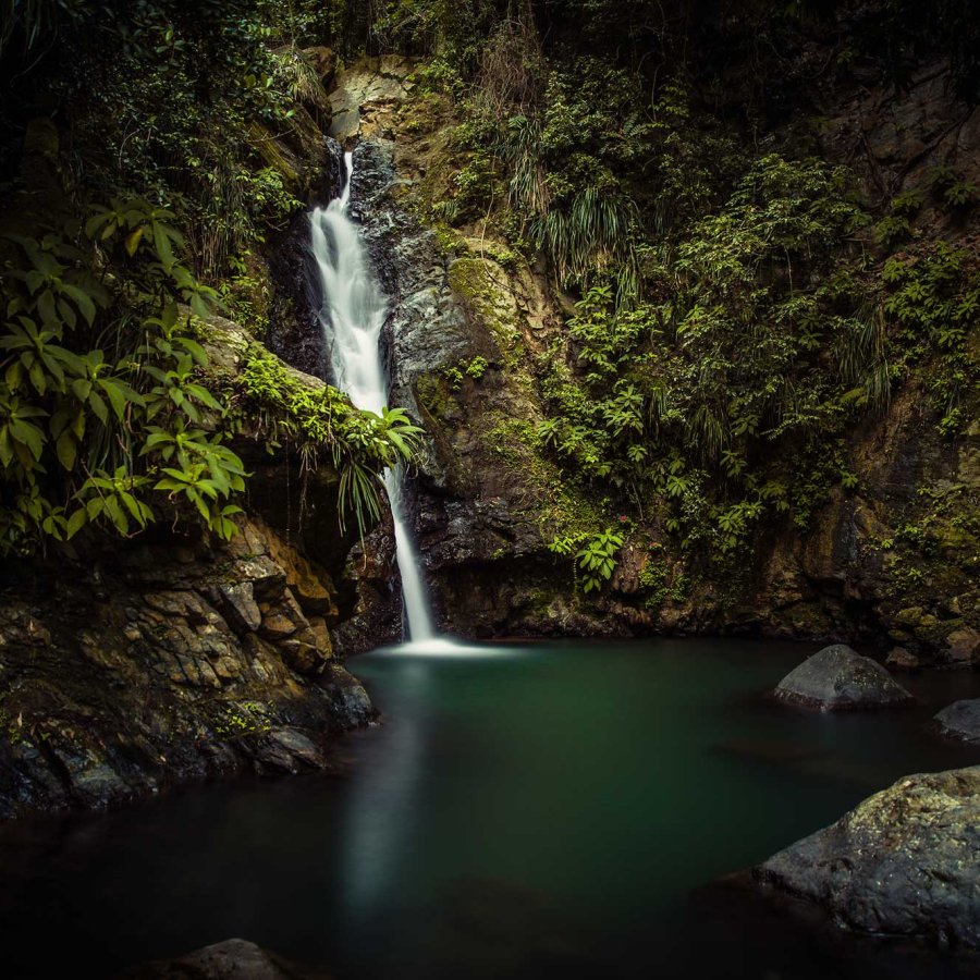 La Soplaera Waterfall in Peñuelas, Puerto Rico.
